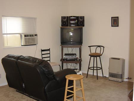 Living room after remodel furnished.